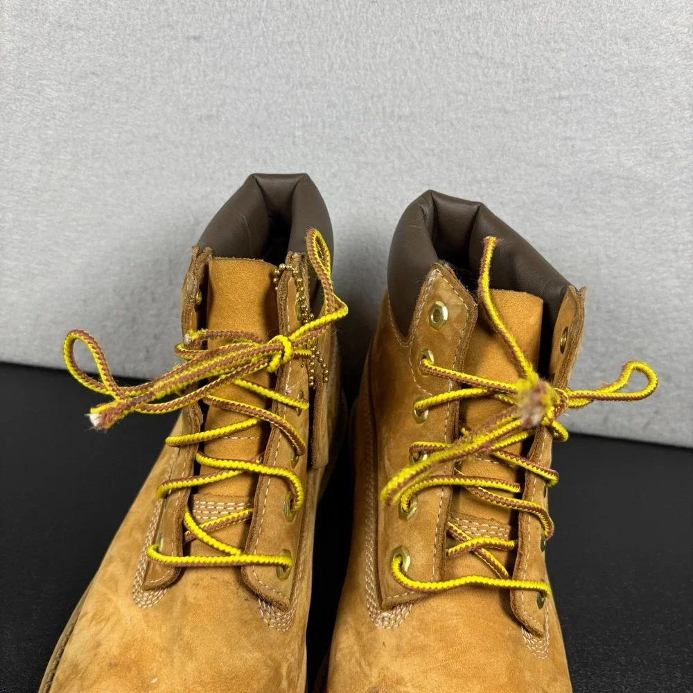 Timberland Grade-School Premium 6-Inch Waterproof Boots Boys Size 3 Wheat Brown